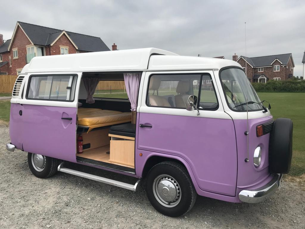 A VW T2 Brazilian Campervan called Roobarb and Roobarb opened up for hire in Malpas, Cheshire