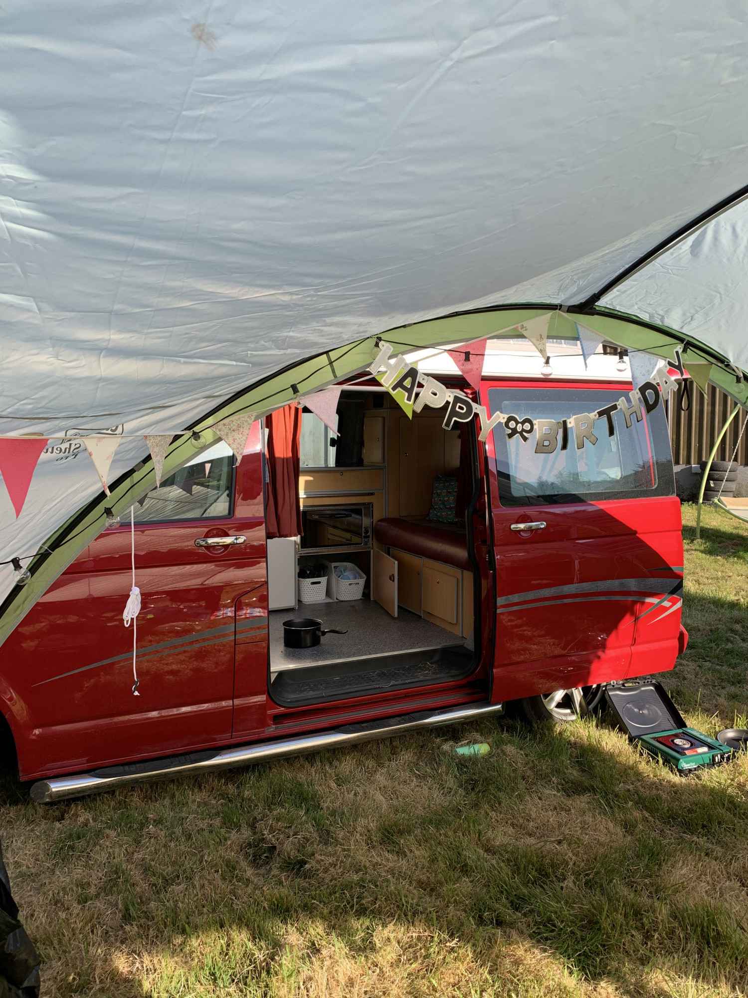 A VW T5 Campervan called Red-Rosie and for hire in Stanford Le Hope, Essex