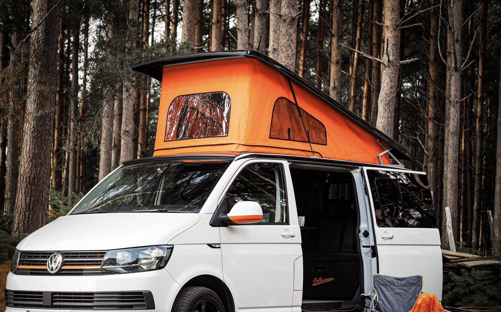 A VW T6 Campervan called Wilbur-Worm and for hire in Tunbridge Wells , Kent