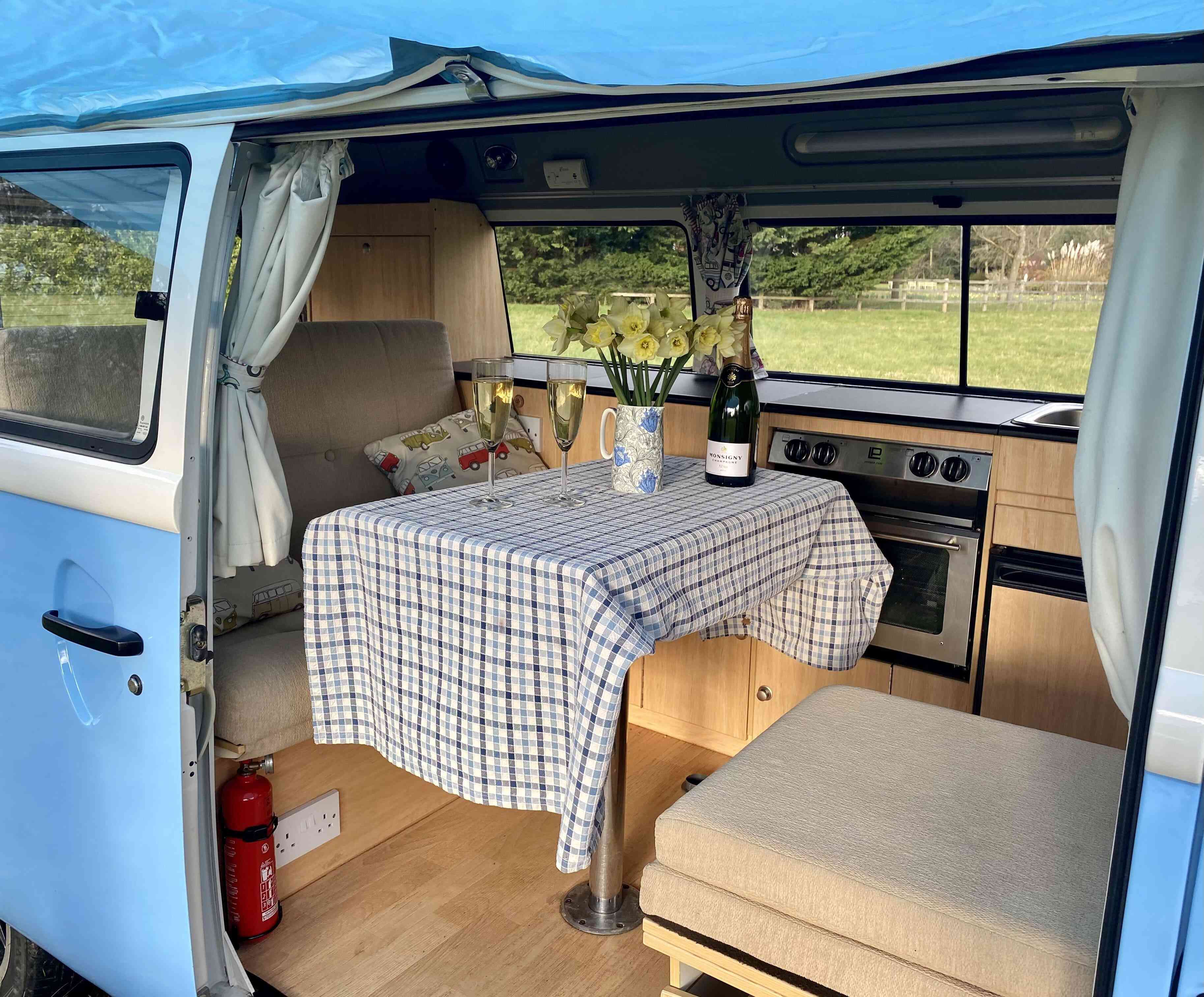 A VW T2 Brazilian Campervan called Skye and for hire in Henley-on-Thames, Oxfordshire
