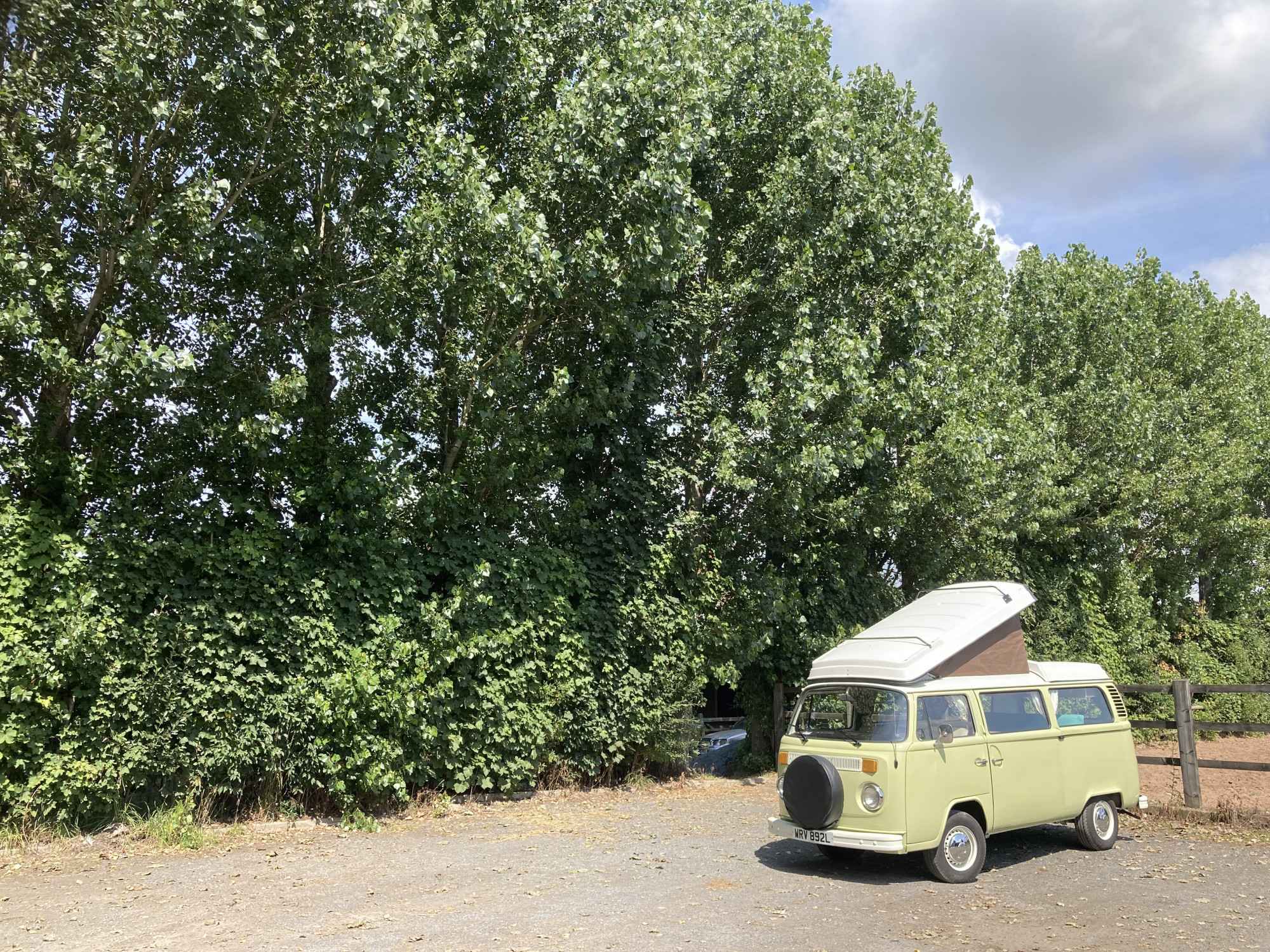 A VW T2 Classic Campervan called Kevin---the---Camper and for hire 