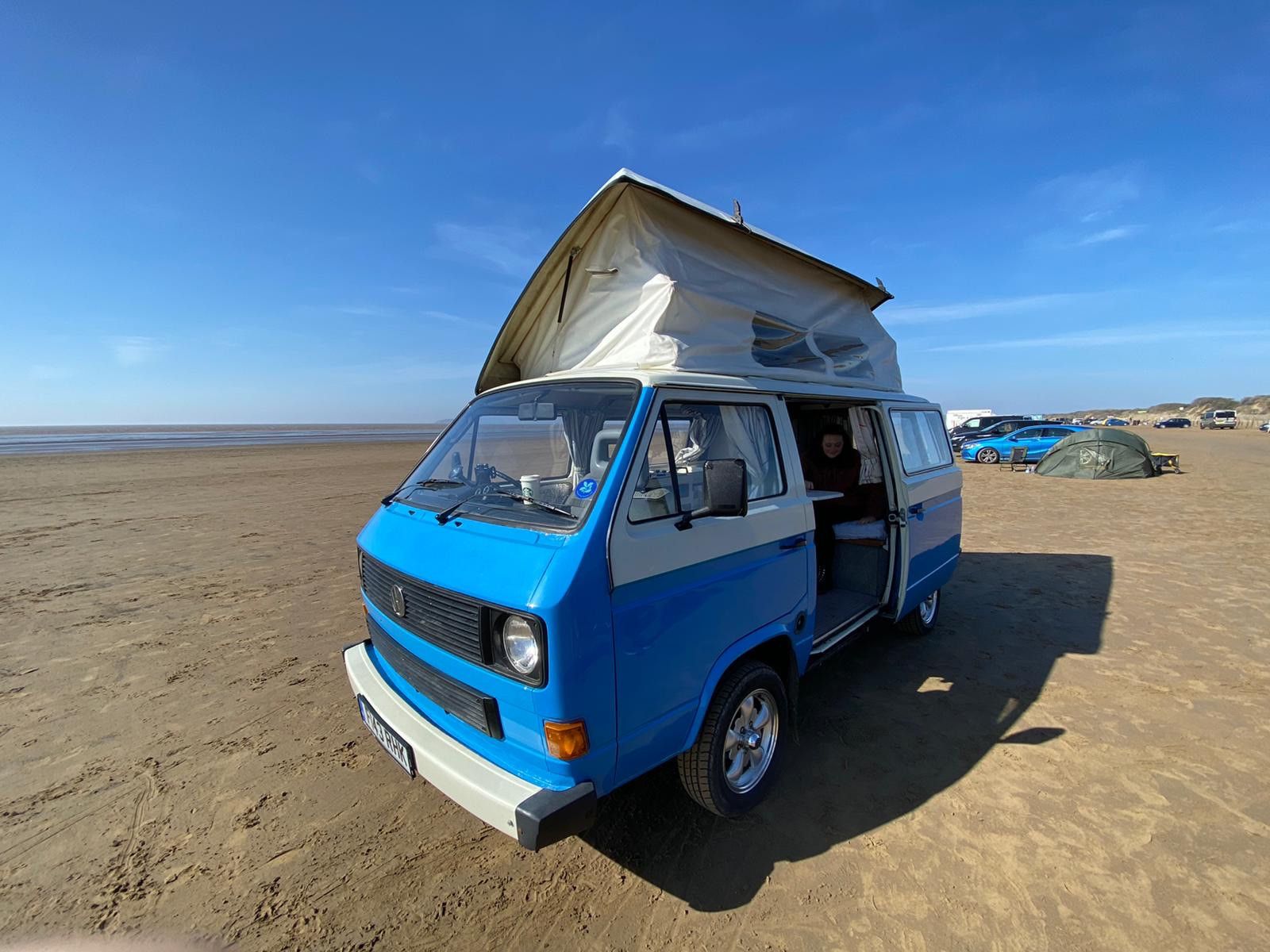 A VW T3 Campervan called Finn and for hire in Exeter, Devon