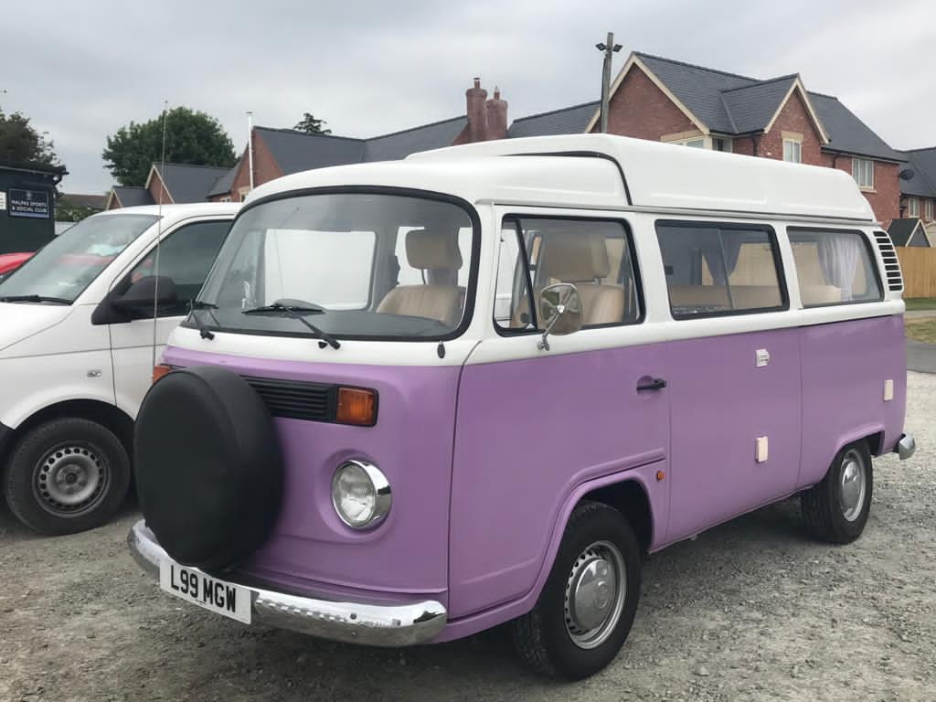 A VW T2 Brazilian Campervan called Roobarb and Parked up for hire in Malpas, Cheshire