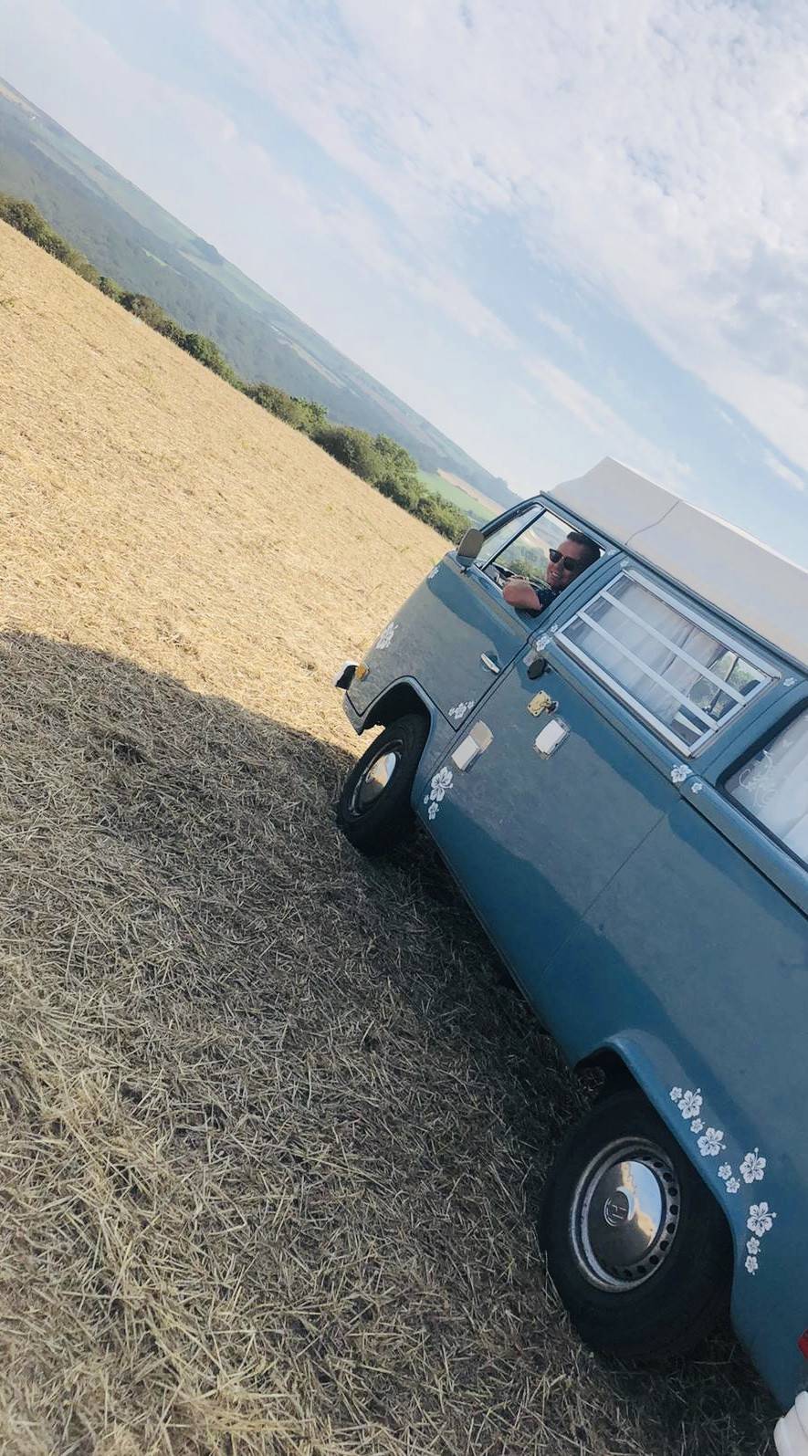 A VW T2 Classic Campervan called Miss-Blue and for hire in Mansfield, Nottinghamshire