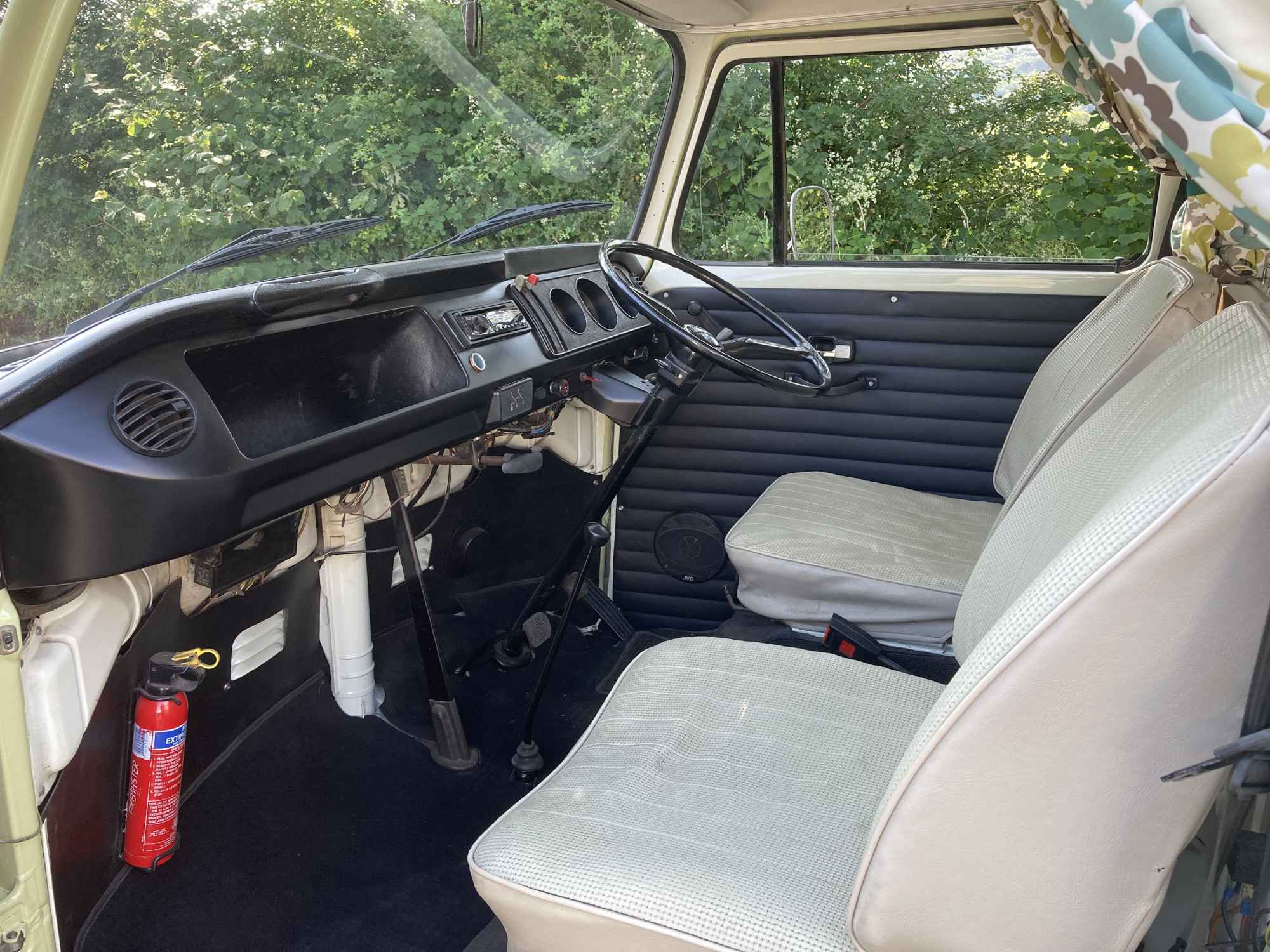 A VW T2 Classic Campervan called Kevin---the---Camper and for hire 