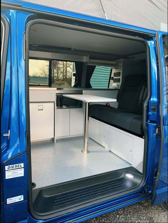 A VW T6 Campervan called Georgie-Best and for hire in Haverfordwest, Pembrokeshire