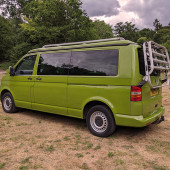A VW T5 Campervan called pistachio and for hire in , Highland