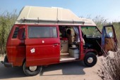 A VW T3 Campervan called loli and Loli side view for hire in Alhaurín de la Torre, 