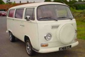 A VW T2 Classic Campervan called Cybil and Cybil for hire in Finistere, France