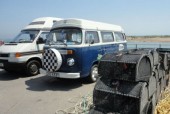 Junior next to the lobster pots