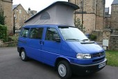 A VW T4 California Campervan called VwWestfalia and A complete look at the van, with an elevated roof. for hire in Sheffield, South Yorkshire
