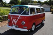 A VW T2 Classic Campervan called RedEarlyBay and The van's full view! for hire 