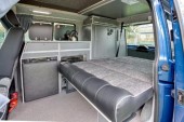 T5 Crusader Interior with the bed down 