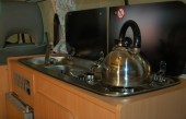A VW T2 Classic Campervan called Penny-Lane and Compact Unit with Gas hob, sink and fridge for hire in Hunstanton, Norfolk