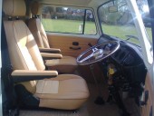 A VW T2 Classic Campervan called Harold-0424 and Leather Captain Chairs for hire in Saxmundham, Suffolk