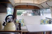 A VW T2 Classic Campervan called lolaT2 and Great Kitchen..! for hire in Penryn, Cornwall