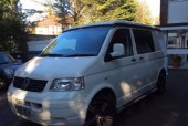 A VW T5 Campervan called lowenna and WhiteT5 for hire in Poole, Dorset