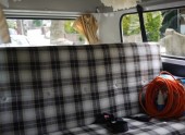 A VW T2 Brazilian Campervan called Viv and Back seat folds into rad double bed for hire in London, London