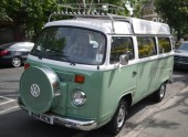 A VW T2 Brazilian Campervan called Viv and Viv's pretty face for hire in london, London