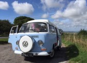 A VW T2 Classic Campervan called ErictheCamperVan and Down in darkest Devon for hire in Winchester, Bedfordshire