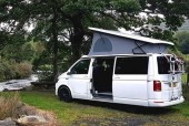 A VW T5 Campervan called Lassie and Side View for hire in Chester, Cheshire