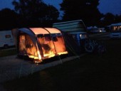 A Other Campervan called edith-1219 and Edith at night for hire in Herts, London