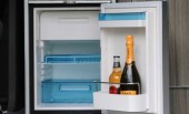 A VW T5 Campervan called Bertram and Bertram fridge for hire in North Tawton, Devon