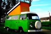 A VW T2 Classic Campervan called Lulu-Taiga and Lulu for hire in Rennes, France