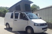 A VW T5 Campervan called Bobby and Bobby for hire in St Austell, Cornwall
