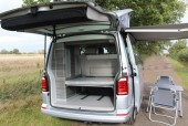 A VW T5 California Campervan called Hilda and Rear In for hire in Lichfield, Staffordshire