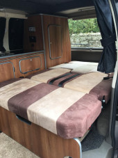 Bed pulled out