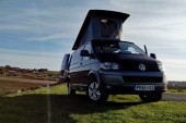 A VW T5 Campervan called Peggy and Peggy for hire in Bideford, Devon