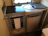 A Bessacarr Motorhome called Bessie10 and Bessie kitchen for hire in Derby, Derbyshire
