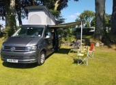 A VW T5 Campervan called Ratchet and Front for hire in Chester, Merseyside