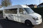 A Mercedes Sprinter Campervan called Alyssa and Alyssa Side View for hire in Cirencester , Gloucestershire