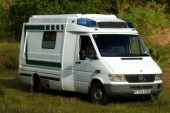 A Mercedes Campervan called Glambulance and Glammy... for hire in plymouth, Devon