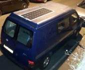 Solar panel is on... no more flat batteries or mains hook ups!