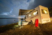 A A-Class Motorhome called Cruisin and Rear View with Extra space for hire 