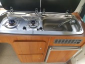 A VW T2 Classic Campervan called Isabella and Gas hobs and sink for hire in Westbury, Wiltshire