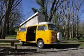 A VW T2 Classic Campervan called SunnyWesty and SunnyWesty for hire in LAHOURCADE, France