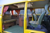 A VW T2 Classic Campervan called SunnyWesty and Front Swival Seat & Exterior for hire in LAHOURCADE, 