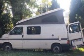 A VW T4 Campervan called BagnoT4 and Bango for hire in Lazio, Italy
