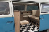 A VW T2 Classic Campervan called Lola and Interior for hire in Garndolbenmaen, Gwynedd