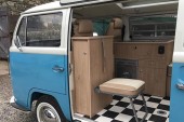A VW T2 Classic Campervan called Lola and Interior for hire in Garndolbenmaen, Gwynedd