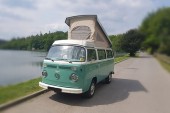 A VW T2 Classic Campervan called Isabella and Hamish with Hat for hire in Westbury, Wiltshire