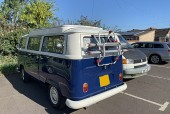A VW T2 Classic Campervan called Burley and Rear View with bike rack for hire in Watford, Herefordshire