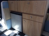 Fridge and cupboards