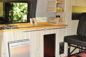 A VW T5 Campervan called Bodhi and Interior for hire in Windsor, Berkshire
