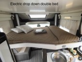 Electric double bed in roof