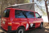 A VW T5 Campervan called MohawkT5 and With Pop for hire in Palma de Mallorca , 